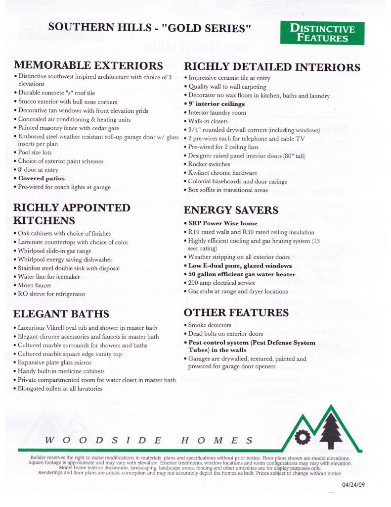 GOLD SERIES FEATURES