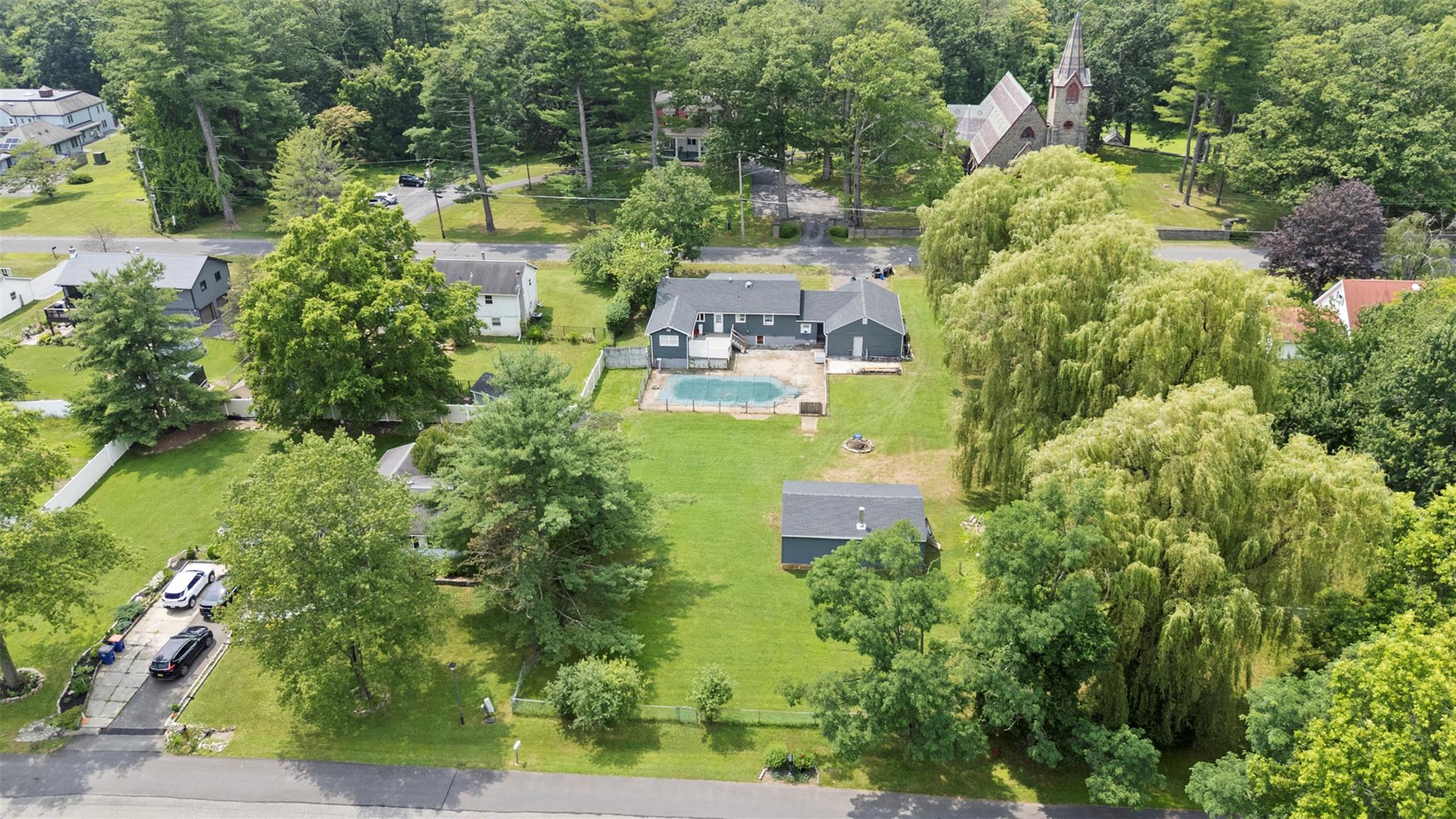 44 Woods Road Tivoli, NY 12583 - Photo 23 of 25 an aerial view of a house with a yard