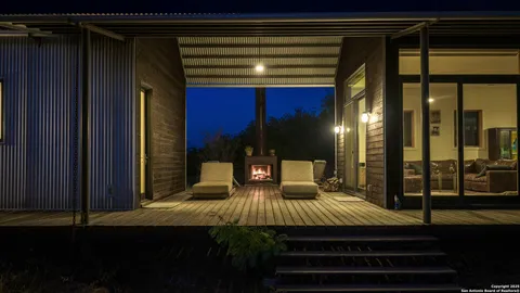 a view of city and green space