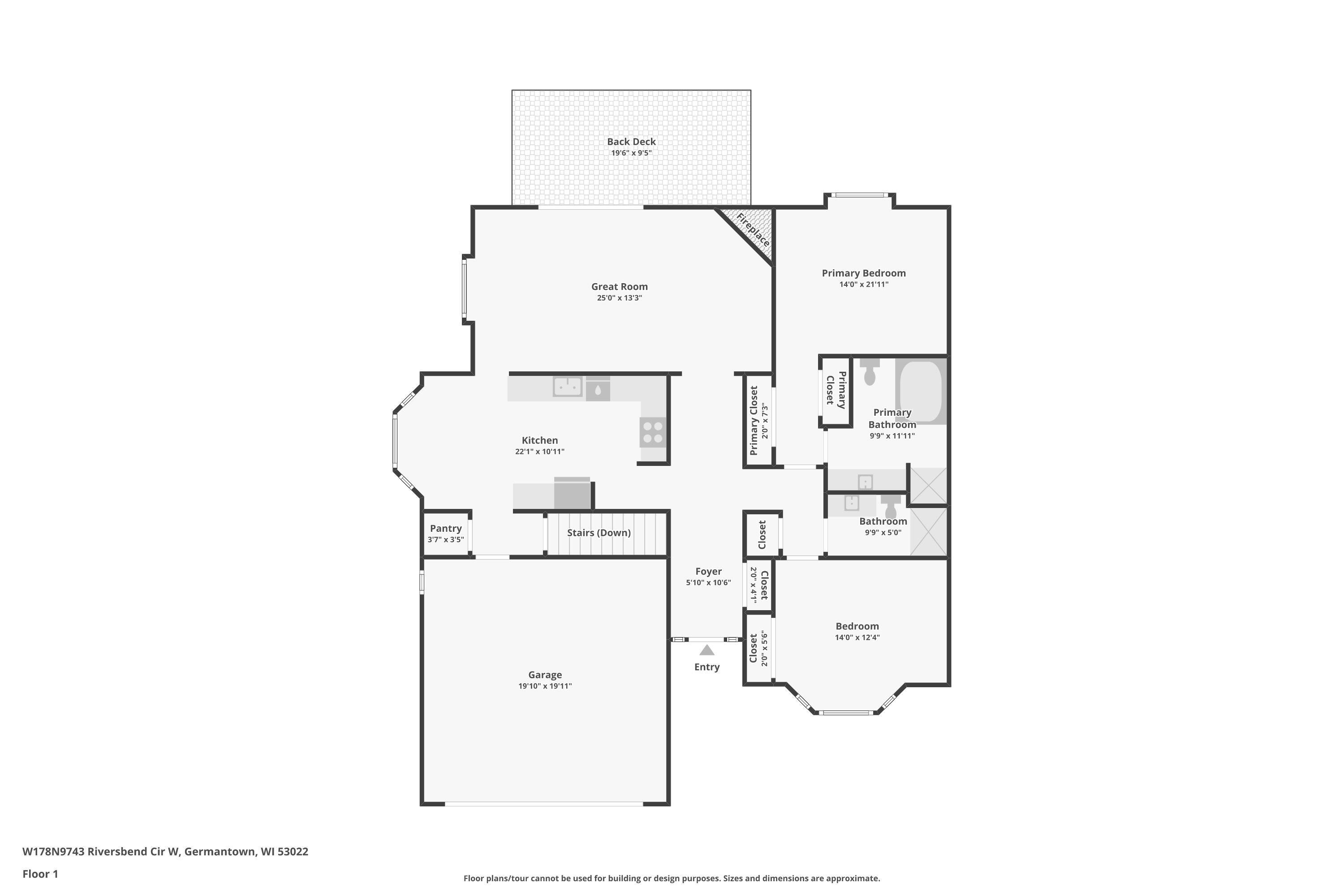 W178N9743 Riversbend Circle West Germantown, WI 53022 - Photo 38 of 40 Main Level Floor Plan
