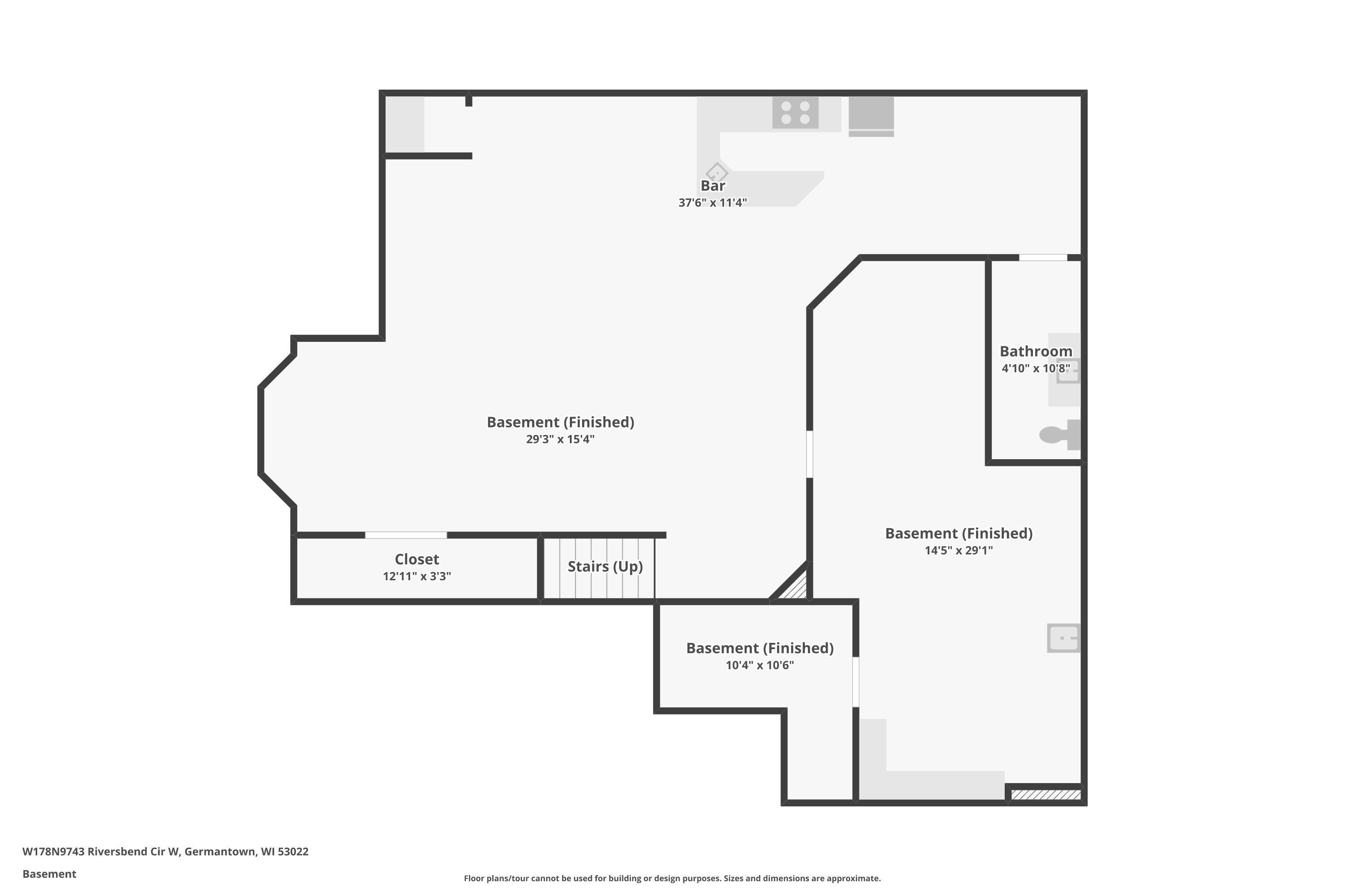 W178N9743 Riversbend Circle West Germantown, WI 53022 - Photo 39 of 40 Lower Level Floor Plan