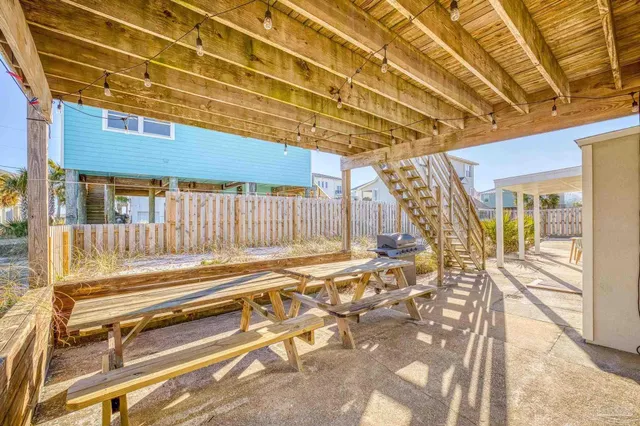 a outdoor space with furniture