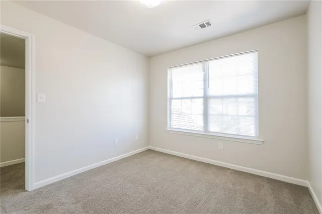 an empty room with a window