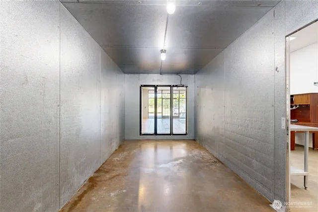 a view of hallway with a window