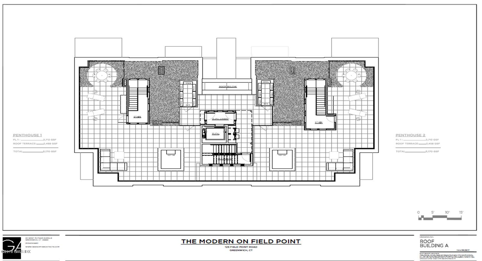 125 Field Point Road, Unit PH B6 Greenwich, CT 06830 - Photo 8 of 10 Roof Terrace Plan