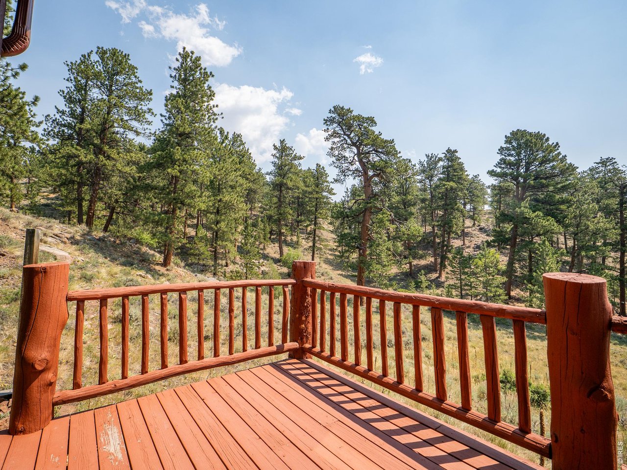 296 Caddo Road Red Feather Lakes, CO 80545 - Photo 45 of 50 Lower level deck off of bedroom.