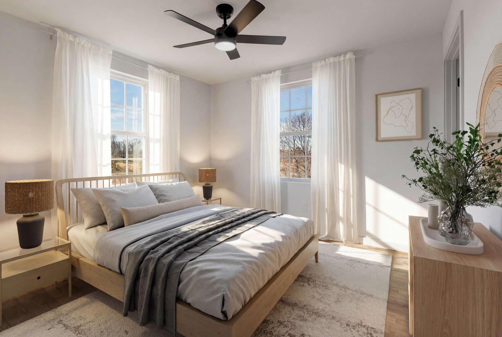 7159 C C C Road Fairview, TN 37062 - Photo 34 of 83 a bedroom with a large bed and a potted plant