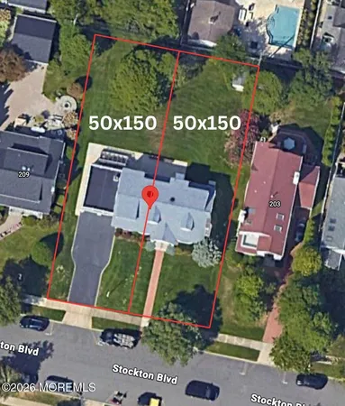 an aerial view of multiple house