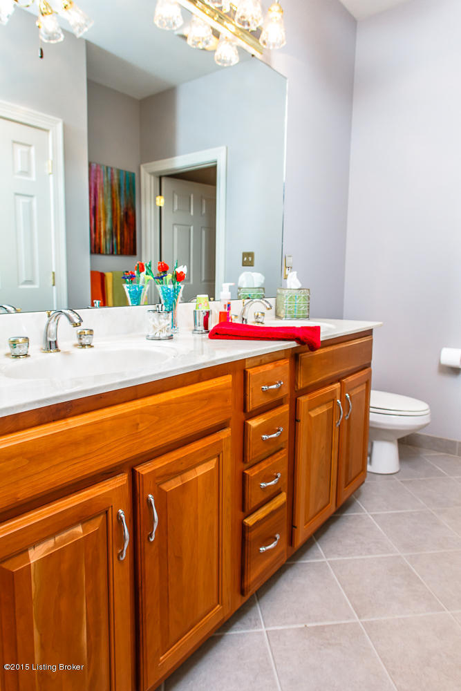 1149 Out Post Road Leitchfield, KY 42754 - Photo 24 of 55 Large guest bath with double sink vanity and ceramic tile floor