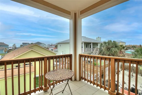 a view of a balcony
