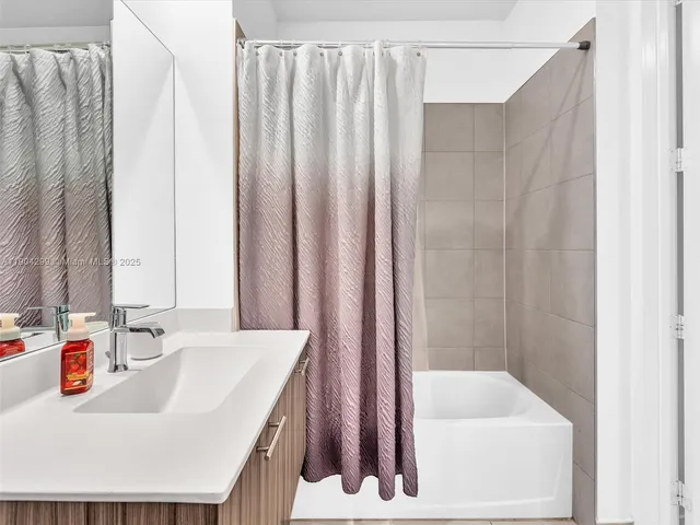 a city view with tall buildings