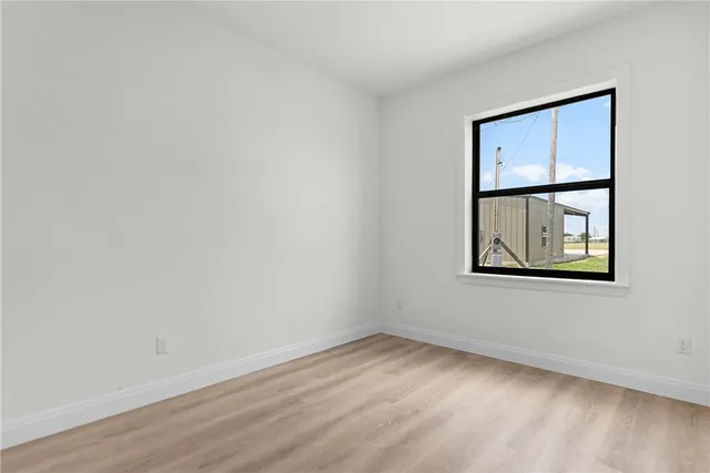 an empty room with a window