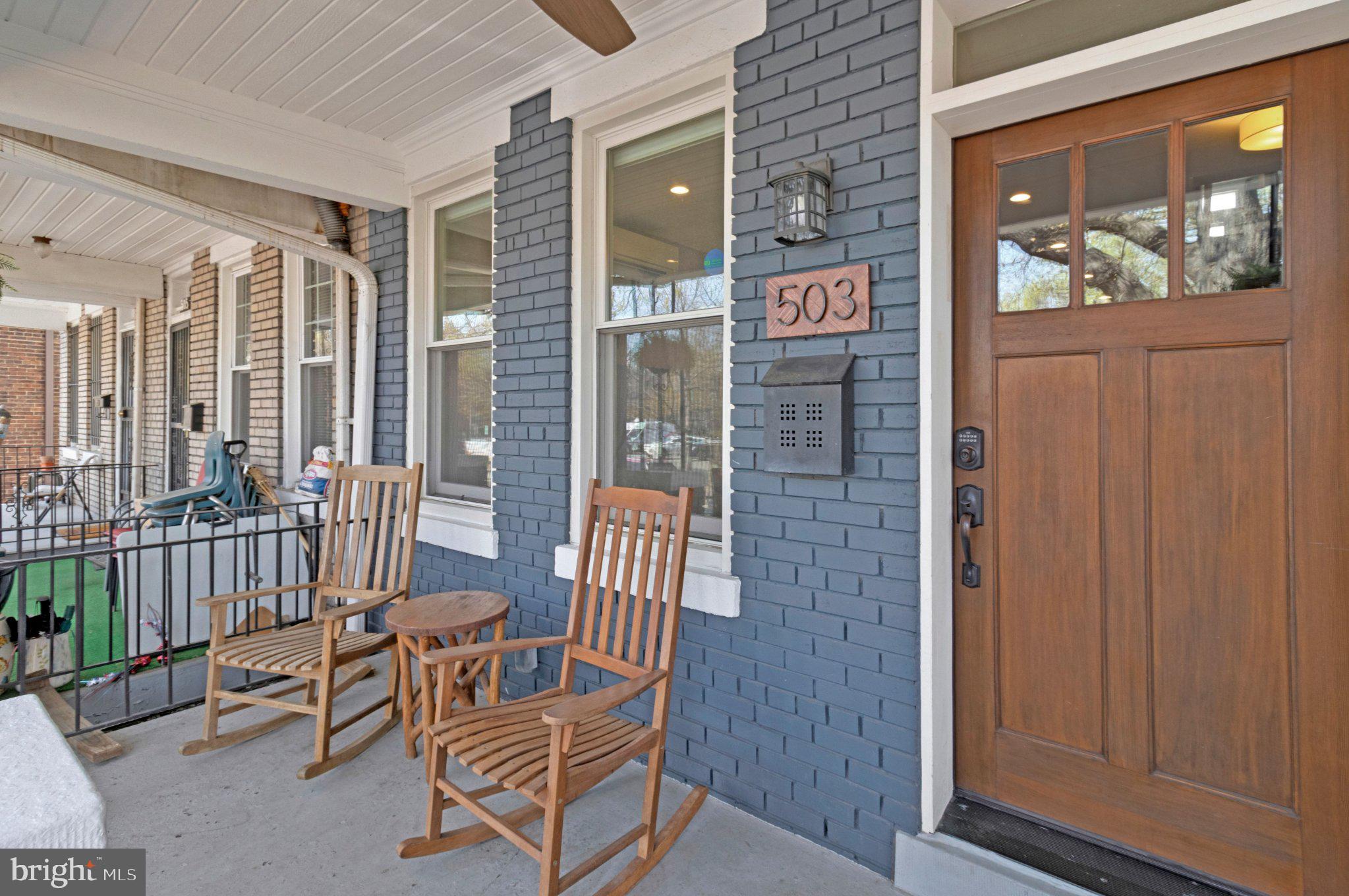 503 I Street Northeast Washington, DC 20002 - Photo 2 of 37 Charming porch with inviting rockers.