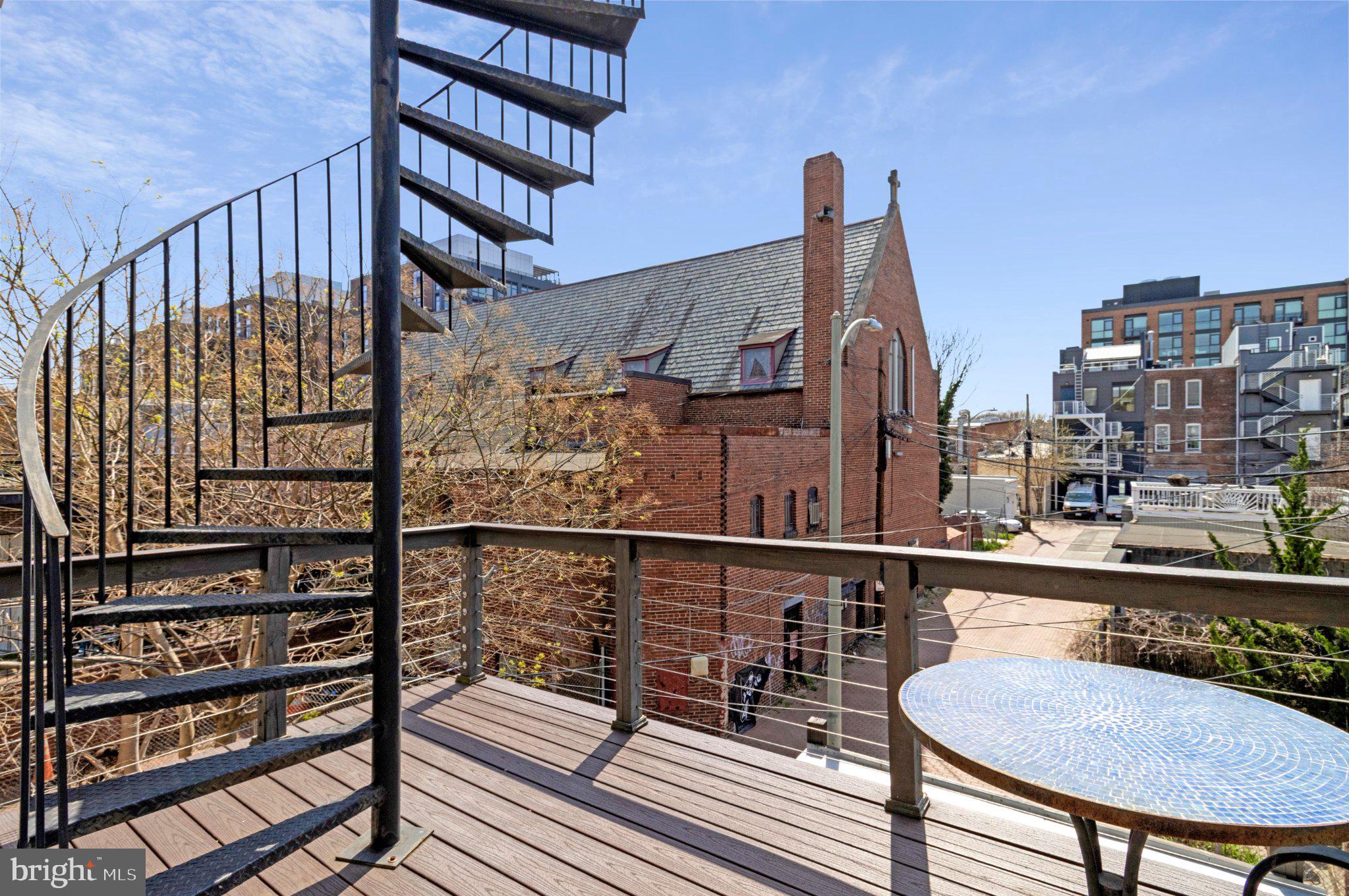503 I Street Northeast Washington, DC 20002 - Photo 32 of 37 Charming rooftop view with spiral stairs.