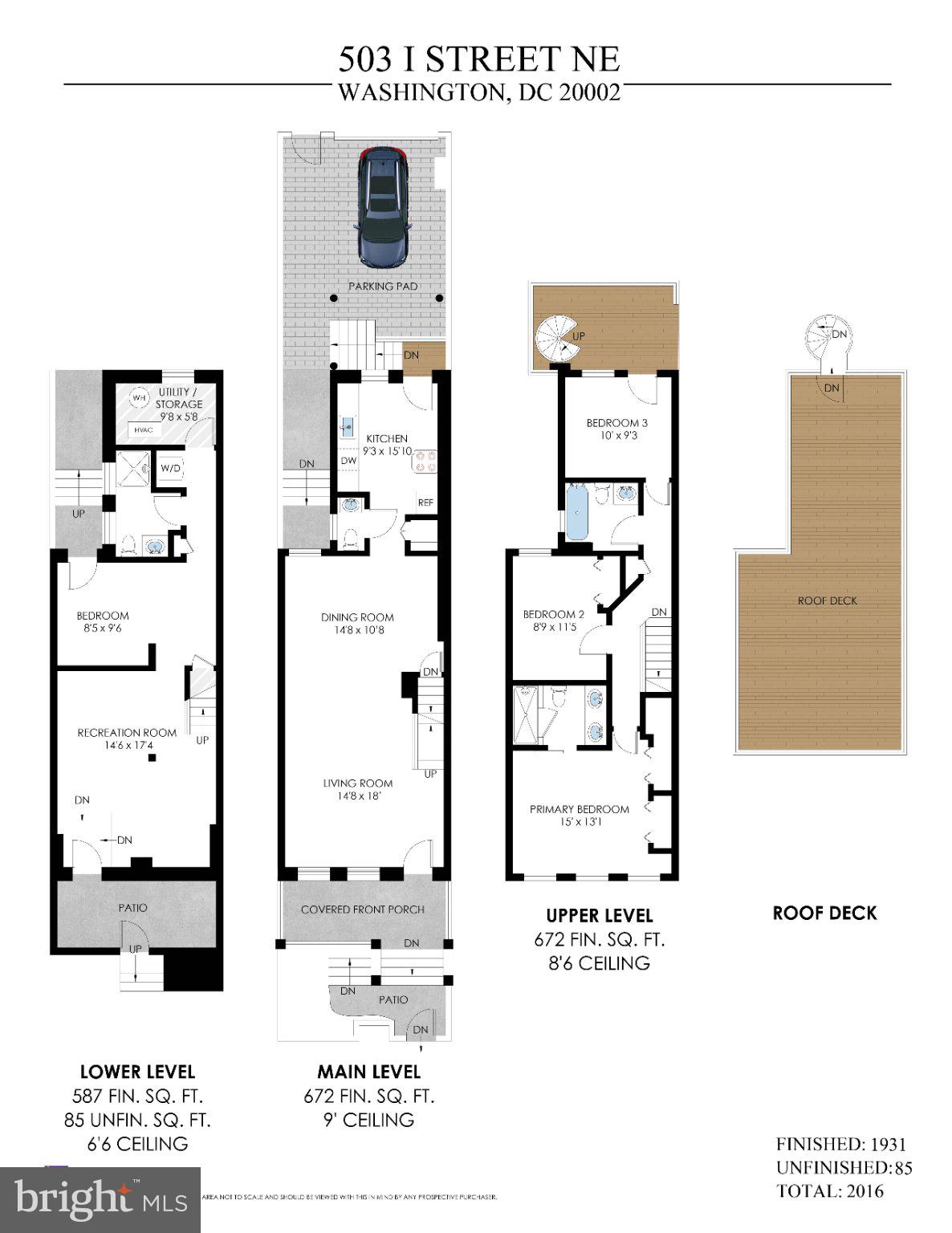 503 I Street Northeast Washington, DC 20002 - Photo 37 of 37 Stylish floor plan in DC's heart.