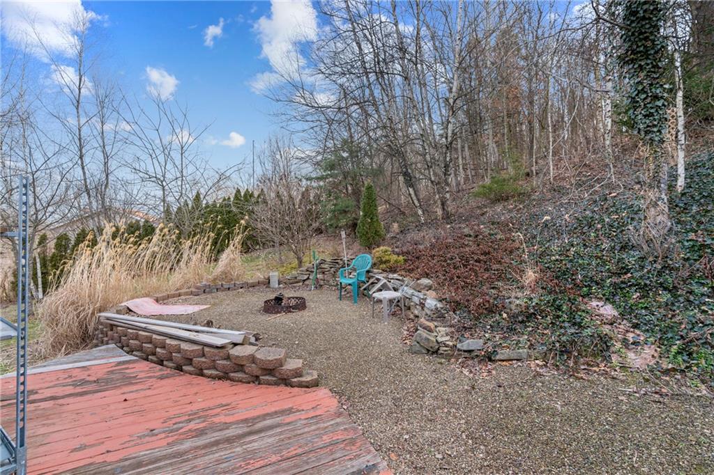 373 Taffy Run Road Rochester, PA 15074 - Photo 10 of 14 a backyard of a house with trees and wooden fence