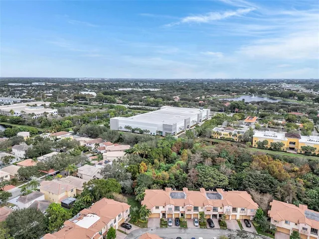an aerial view of a city