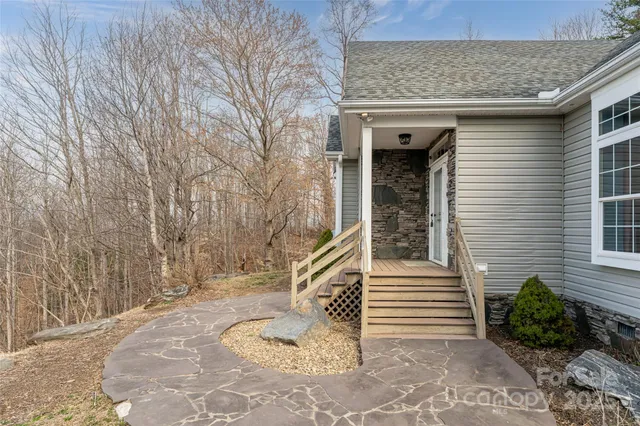 a view of a entryway door front of house