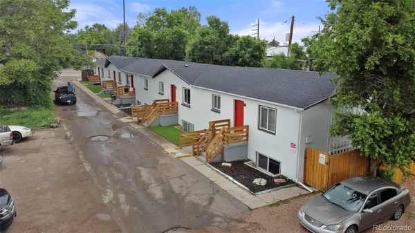 a aerial view of a house