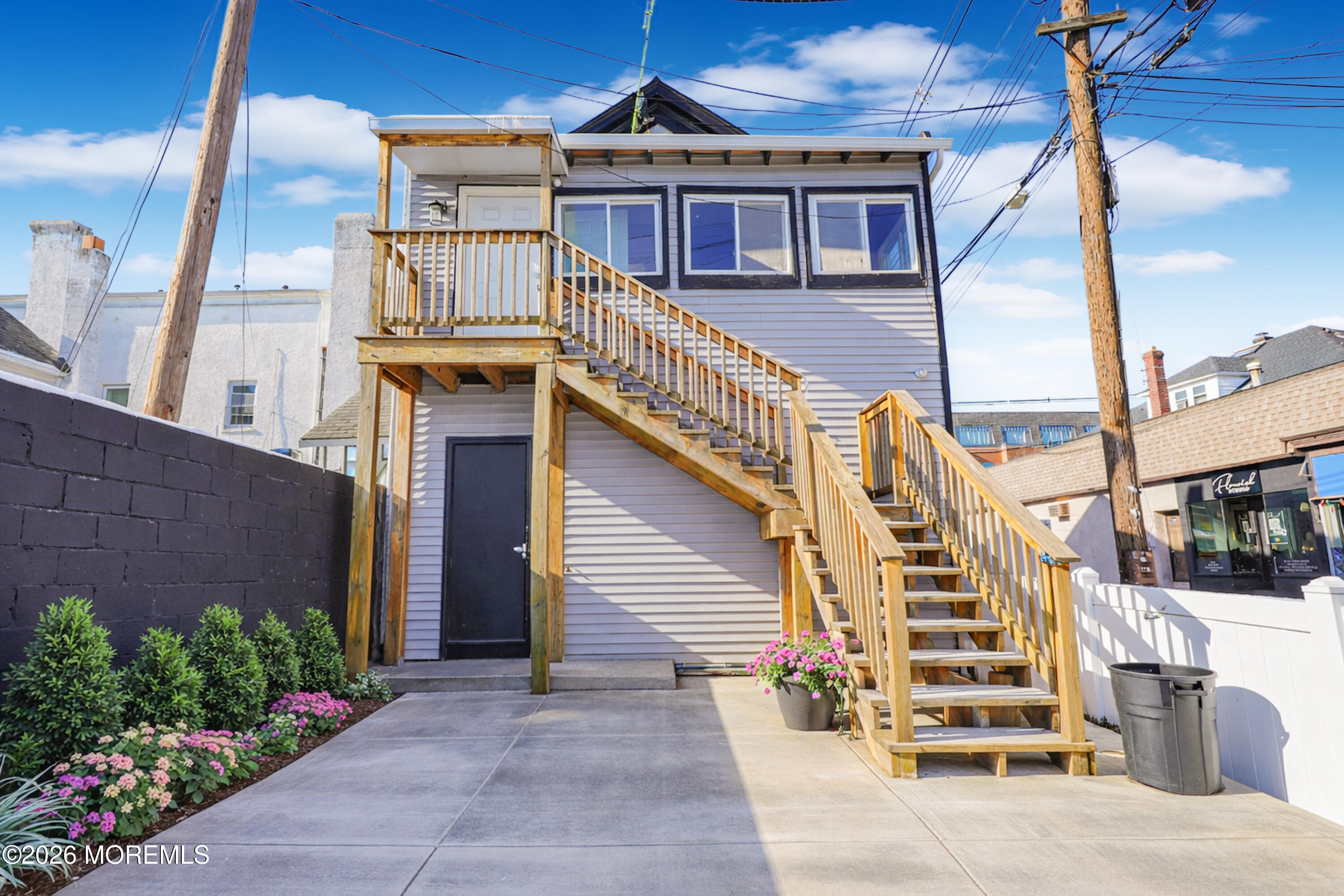 a view of a house with a deck