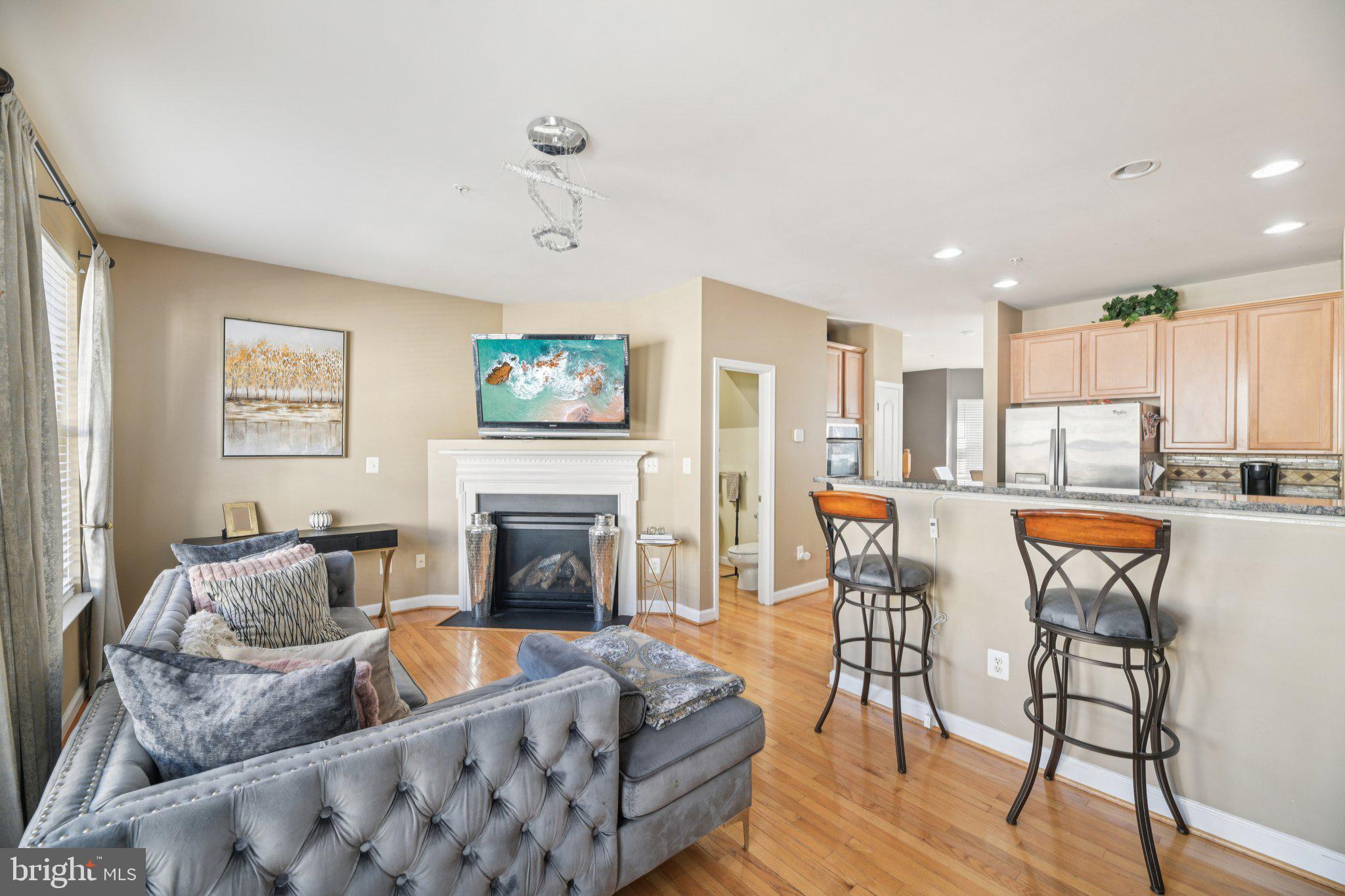4334 Talmadge Circle Suitland, MD 20746 - Photo 6 of 29 a living room with furniture and a fireplace