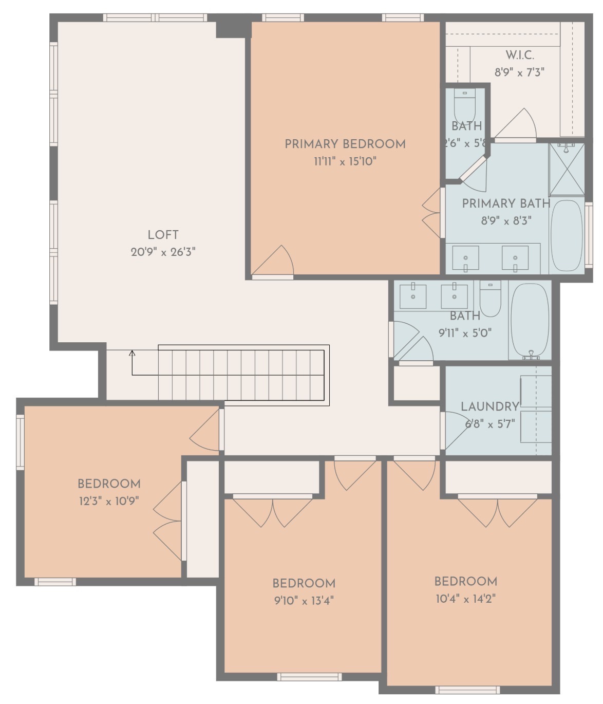 5845 Kleberg Trail Austin, TX 78747 - Photo 33 of 33 Second Floor Floor Plan