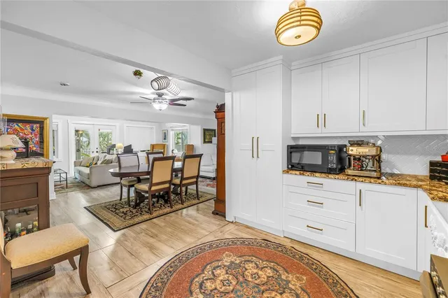 a front view of house with yard and seating space