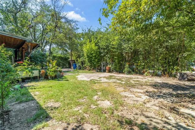 a view of yard with green space