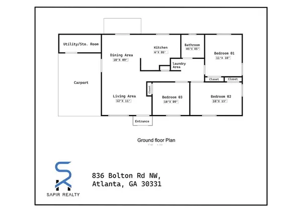 $1,575 | 836 Bolton Road Northwest, Atlanta, GA 30331