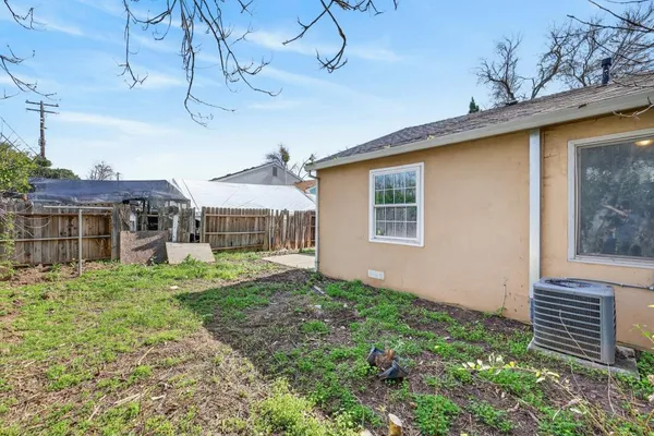 a backyard of a house