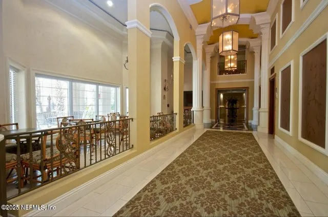 a view of a room with an empty space