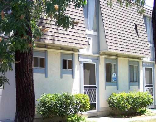 a view of a house with potted plants
