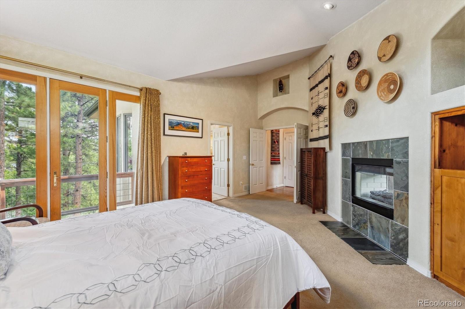 1784 Prima Lane Evergreen, CO 80439 - Photo 22 of 37 a bedroom with a bed and a television