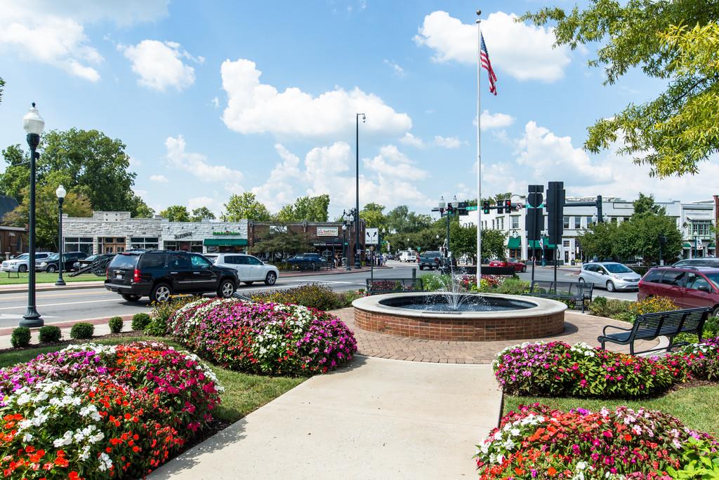 508 Rafe Court Franklin, TN 37064 - Photo 30 of 30 a view of a patio with dining table and chairs potted plants