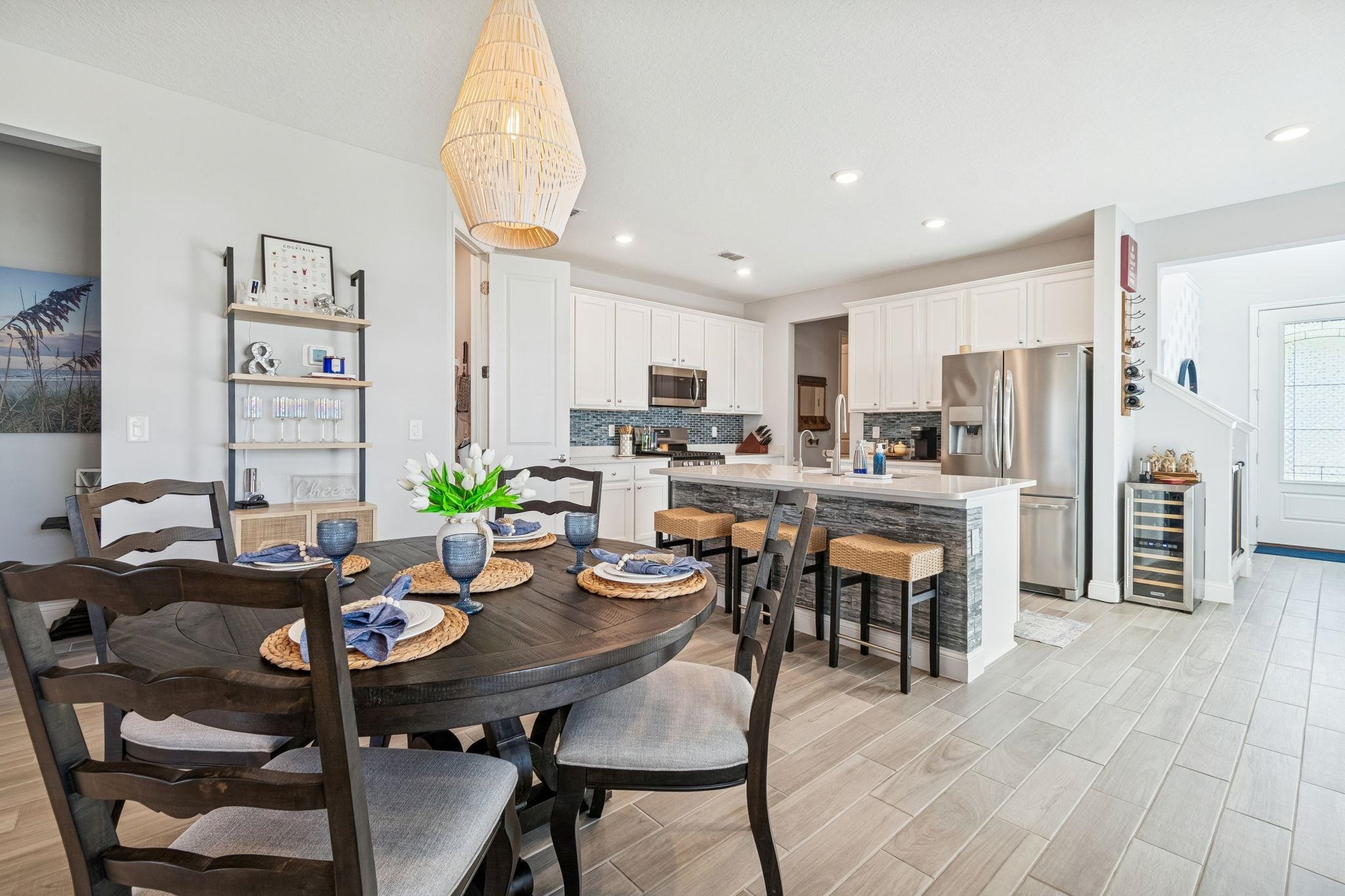 262 Killarney Avenue St. Johns, FL 32259 - Photo 19 of 100 Dining space featuring wood finish floors, wine cooler, and recessed lighting