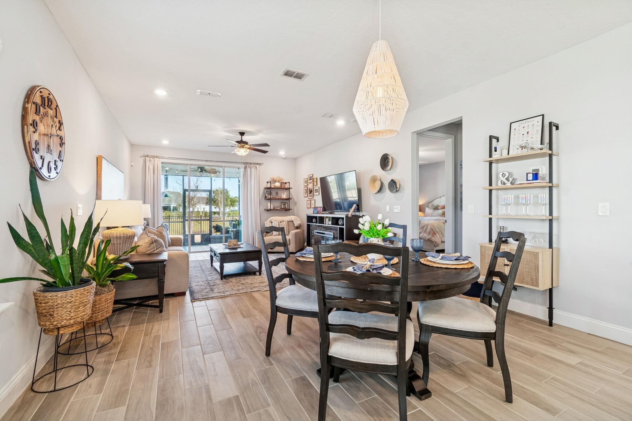 262 Killarney Avenue St. Johns, FL 32259 - Photo 31 of 100 Dining room featuring wood tiled floors, ceiling fan, and recessed lighting