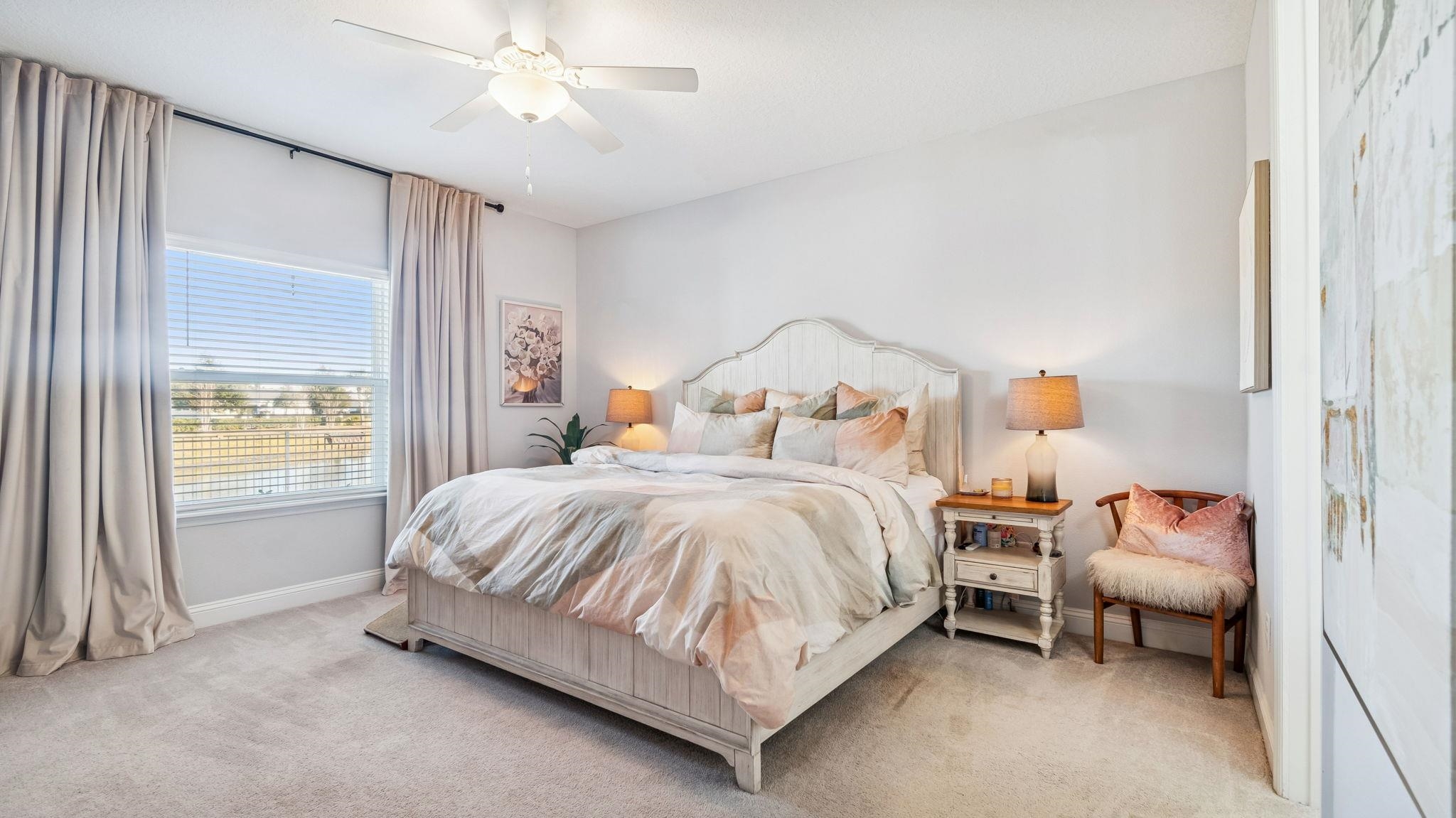 262 Killarney Avenue St. Johns, FL 32259 - Photo 33 of 100 Bedroom with light colored carpet and a ceiling fan