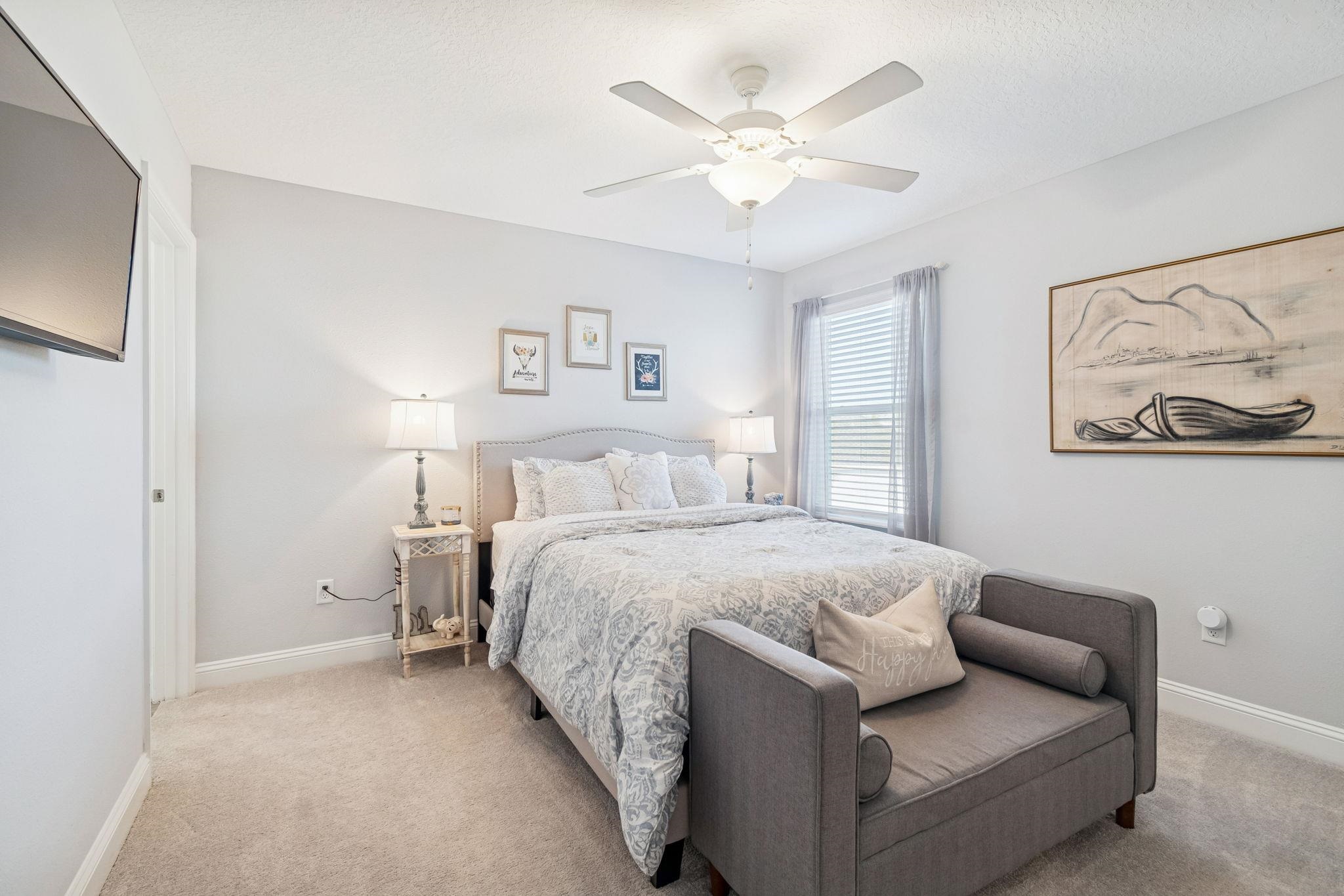 262 Killarney Avenue St. Johns, FL 32259 - Photo 57 of 100 Bedroom featuring ceiling fan and carpet floors