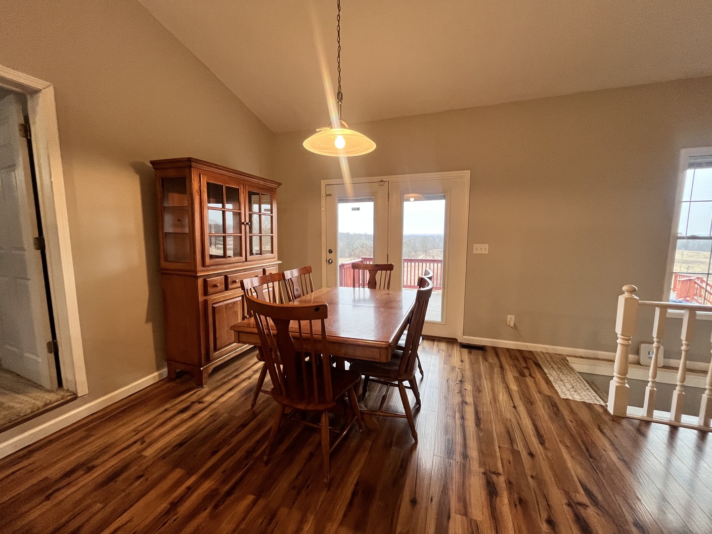 5488 Tick Ridge Road Grand Chain, IL 62941 - Photo 21 of 55 a view of a dining room with furniture and wooden floor