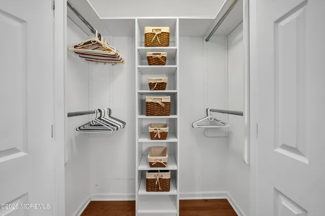 a view of a closet area