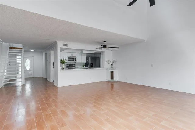 a view of an entrance and a building