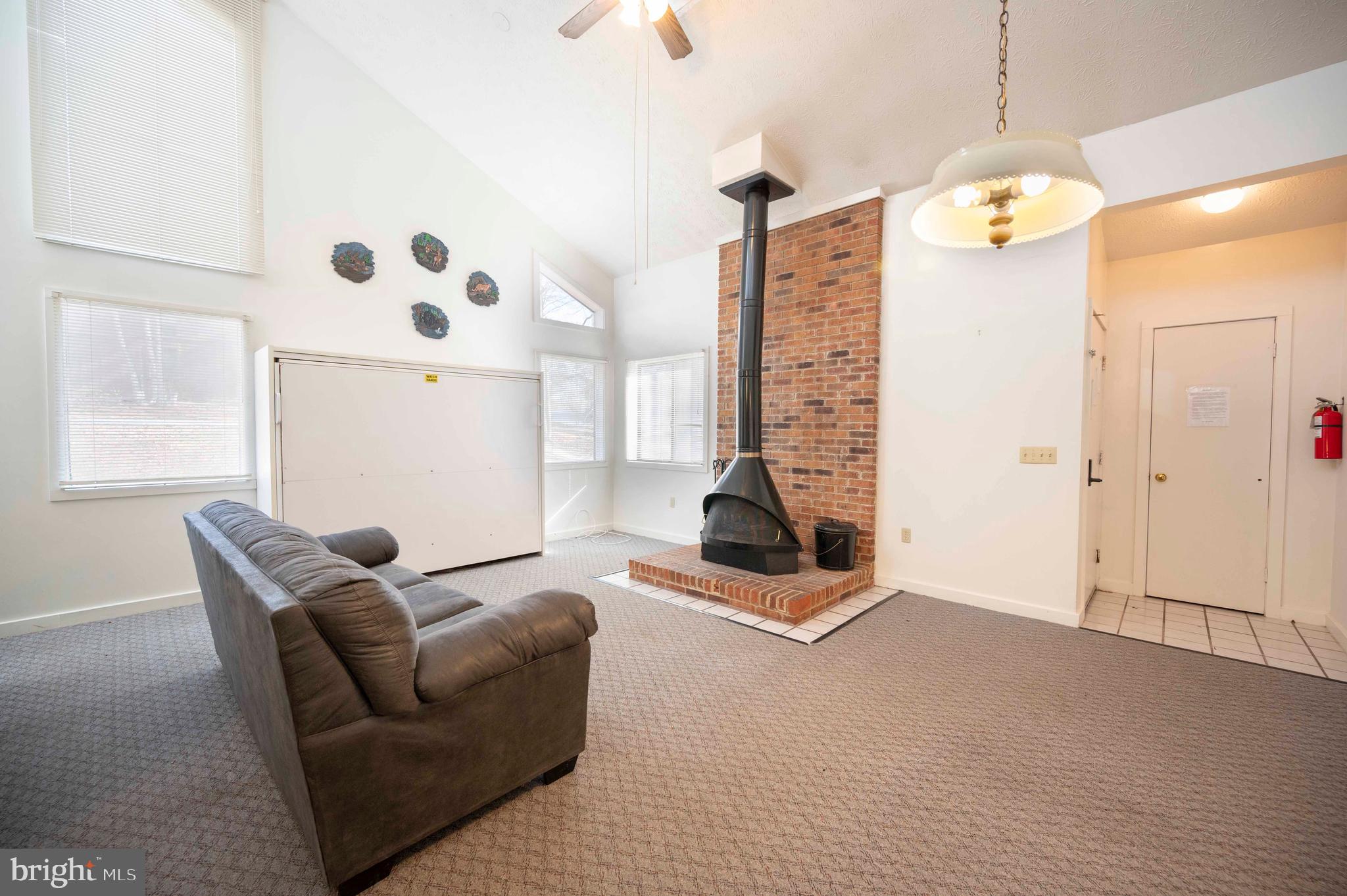 377 Spitz Lane, Unit 100 Basye, VA 22810 - Photo 12 of 69 a living room with furniture and a chandelier