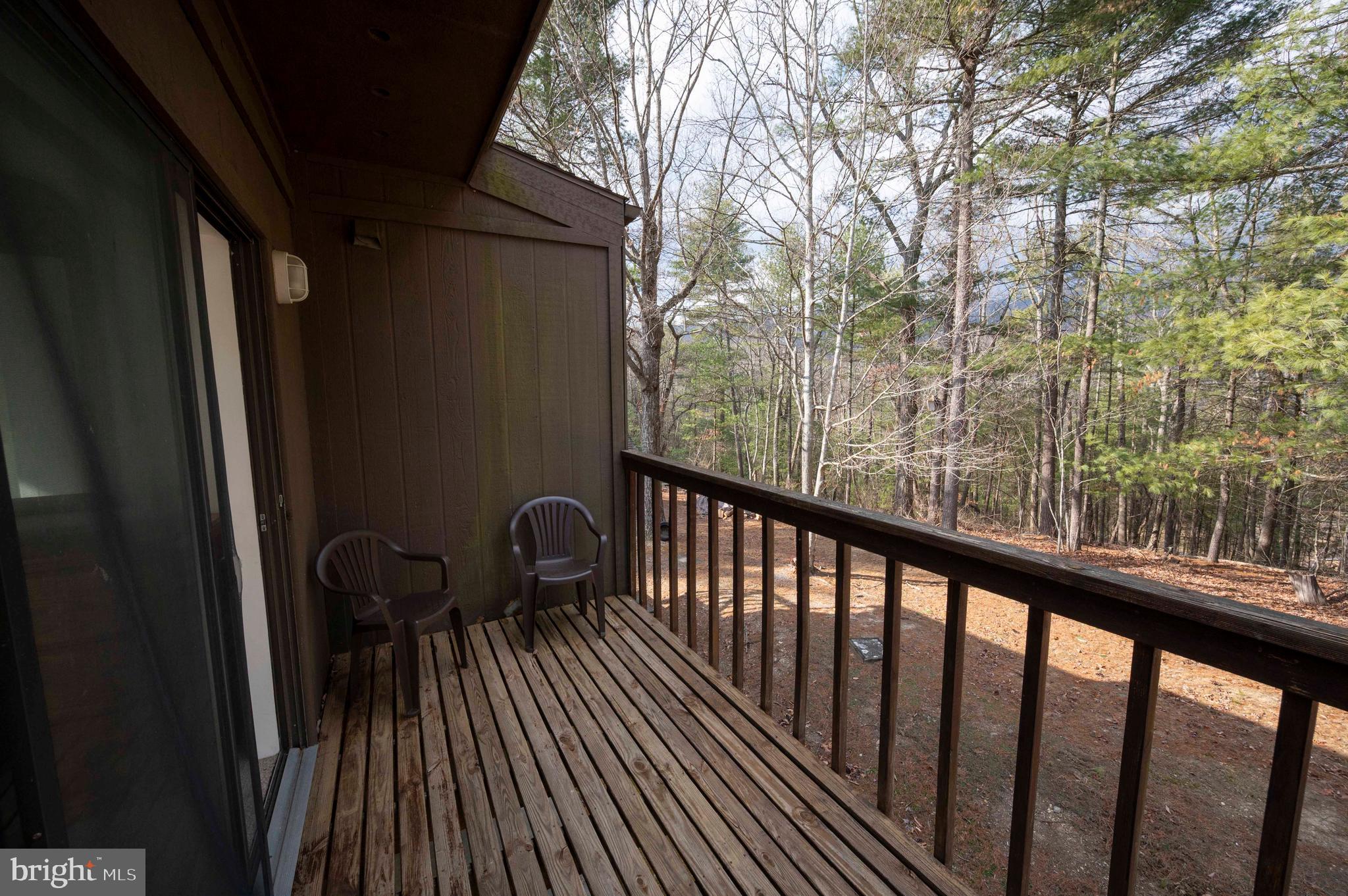 377 Spitz Lane, Unit 100 Basye, VA 22810 - Photo 31 of 69 a view of balcony with furniture and wooden floor
