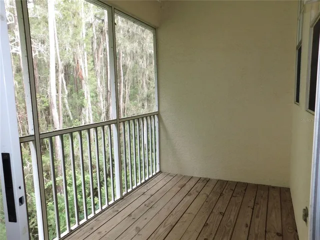 a view of a balcony with outdoor space