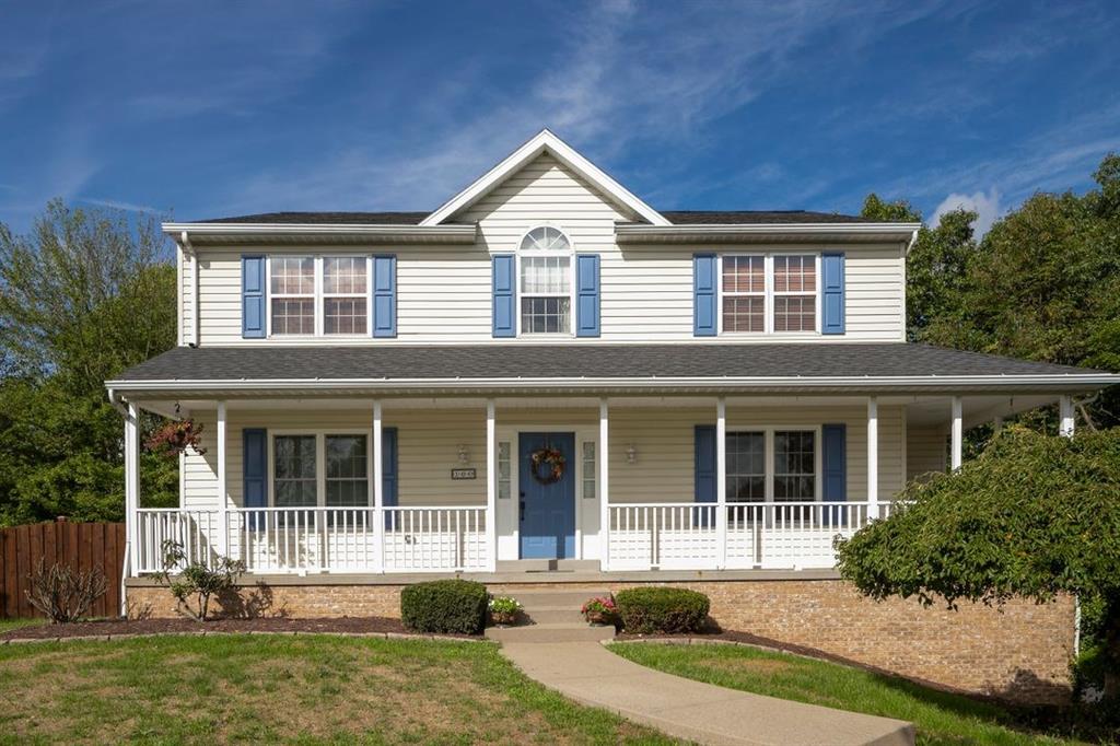 Welcome to 100 Shortcut Rd. Spend your outdoor time lounging on the fantastic wrap around front porch.  The sidewalk is aggregate stone.