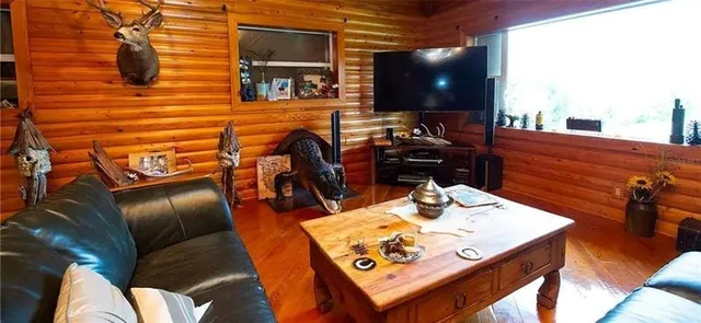 a view of a door with a house