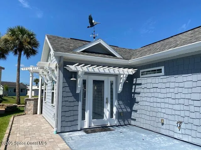 a view of a house with a door