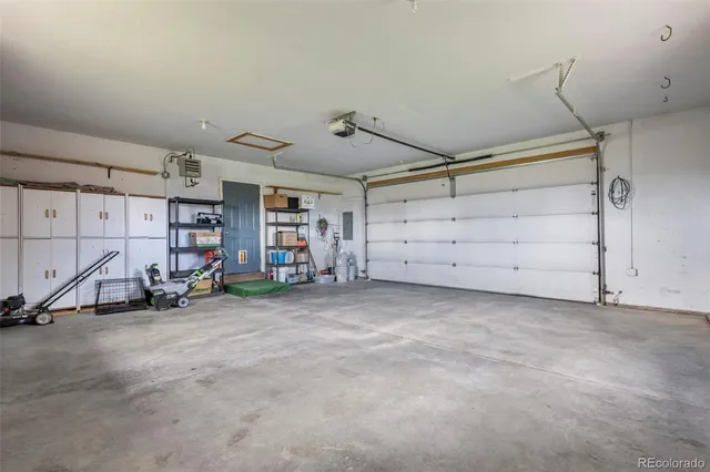 a view of a room with storage