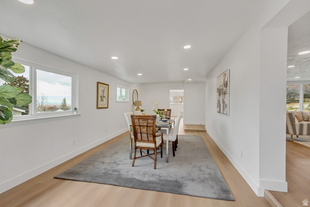 337 West 2900th Street South Bountiful, UT 84010 - Photo 13 of 35 Dining area with recessed lighting, light wood finished floors, and healthy amount of natural light