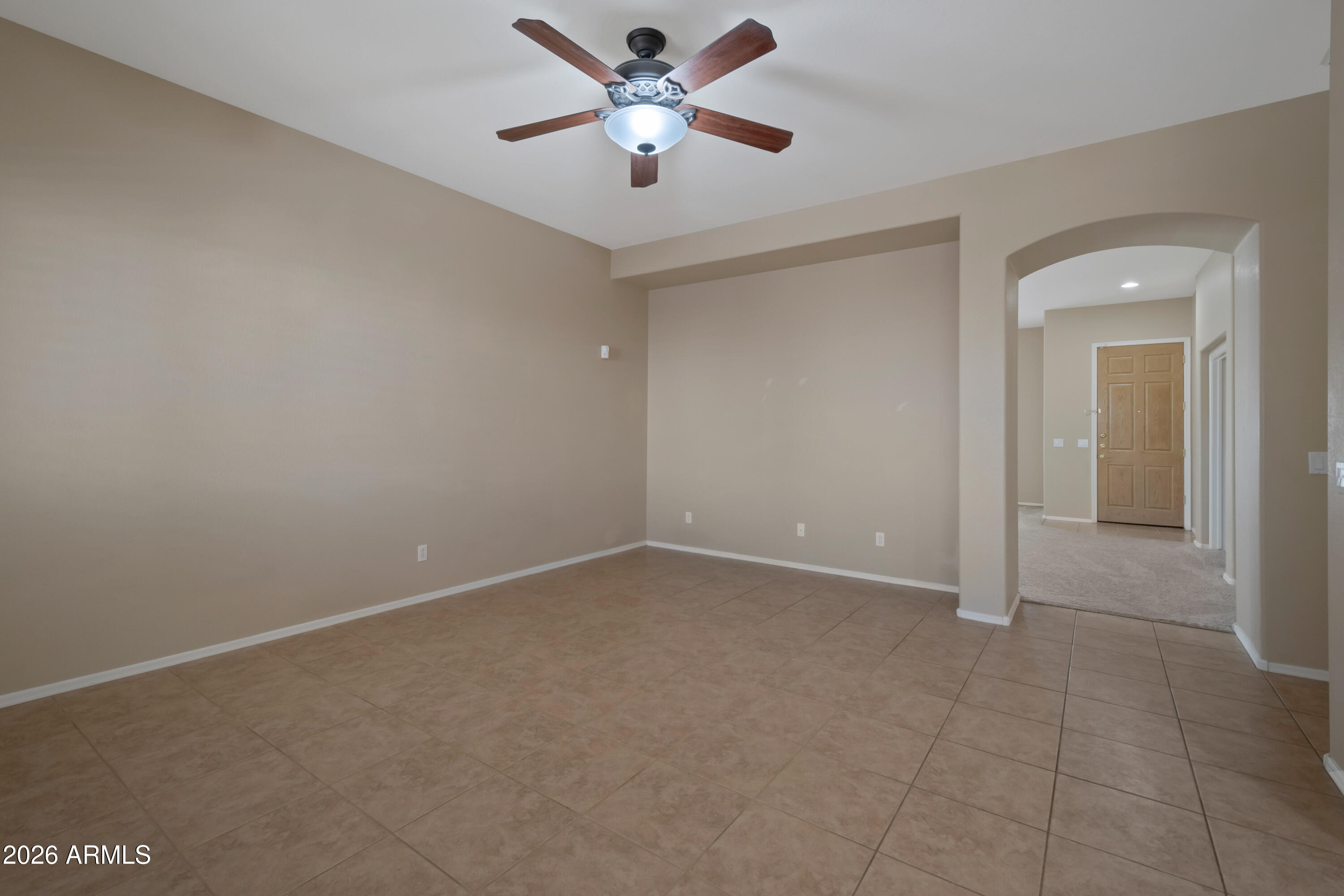 1912 East Flintlock Way Chandler, AZ 85286 - Photo 9 of 34 an empty room with closet and a chandelier fan
